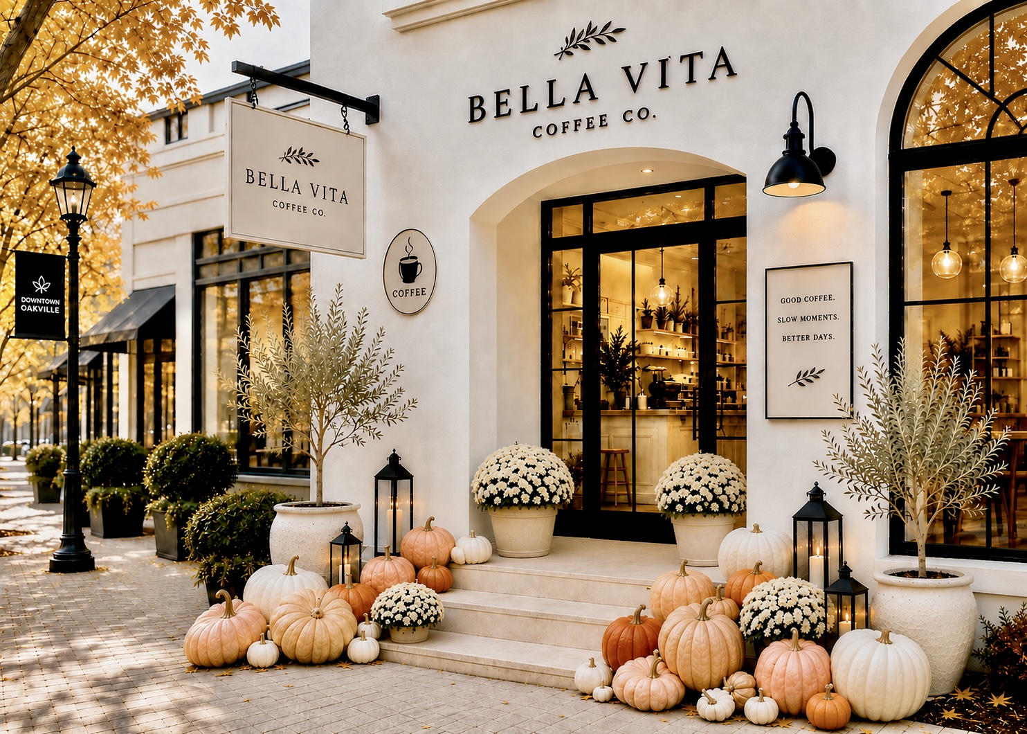 Commercial fall entrance display